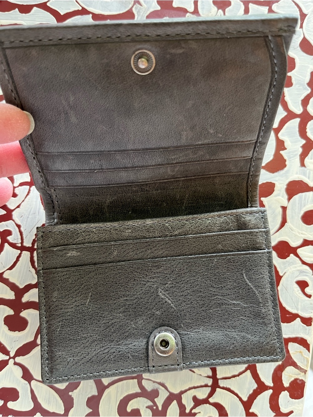 Frye Leather Wallet - Gray - Picture 6 of 9